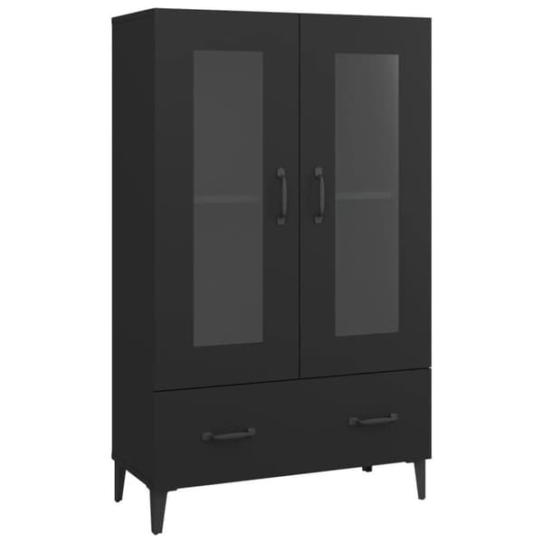 vidaXL skab 70x31x115 cm konstrueret træ sort