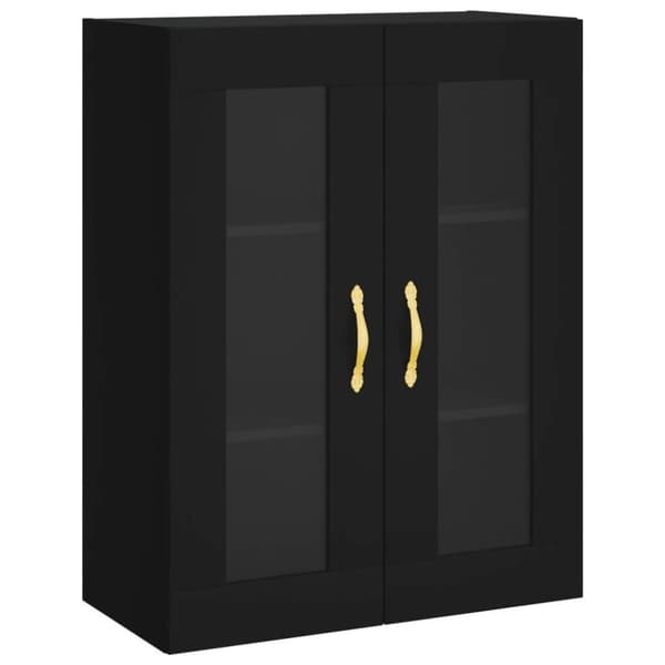vidaXL Highboard svart 69,5x34x180 cm konstruert tre