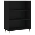 Miniatyrbilde 6 av 11: vidaXL Highboard svart 69,5x34x180 cm konstruert tre