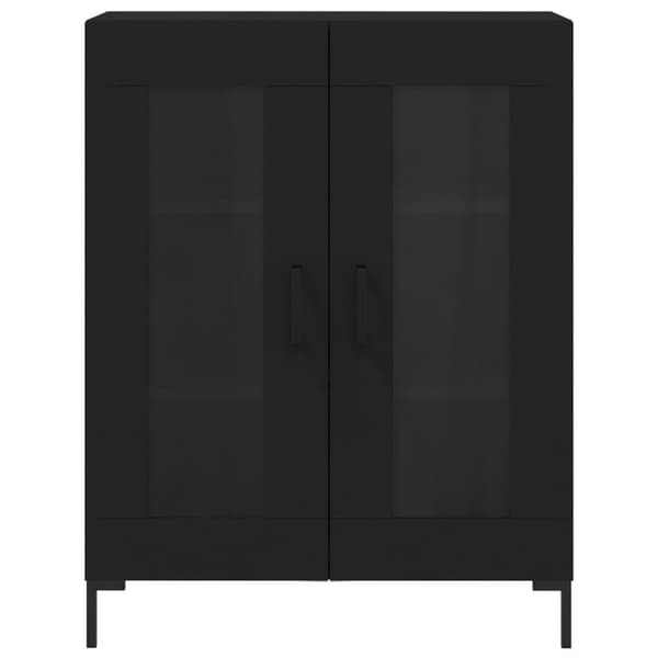 vidaXL højskab 69,5x34x180 cm konstrueret træ sort