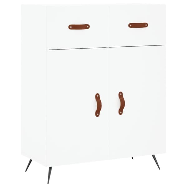 vidaXL højskab 69,5x34x180 cm konstrueret træ hvid