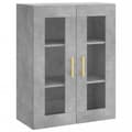 Miniatyrbilde 4 av 11: vidaXL Highboard betonggrå 69,5x34x180 cm konstruert tre