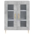 Miniatyrbilde 7 av 11: vidaXL Highboard betonggrå 69,5x34x180 cm konstruert tre