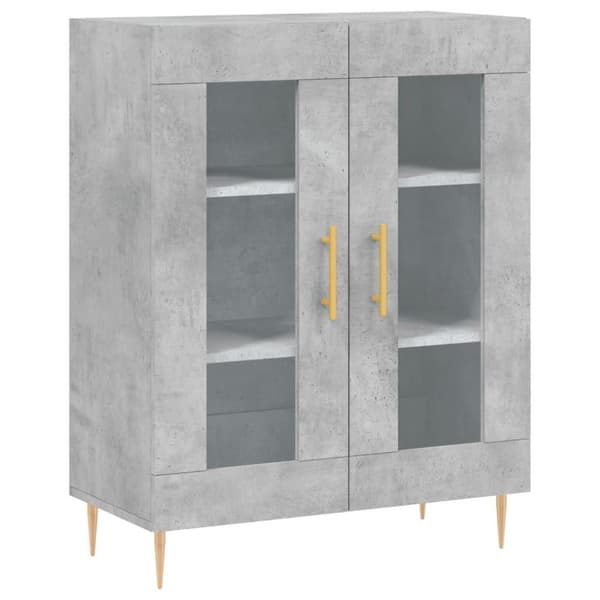 vidaXL højskab 69,5x34x180 cm konstrueret træ betongrå