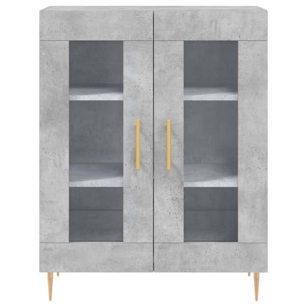 vidaXL højskab 69,5x34x180 cm konstrueret træ betongrå