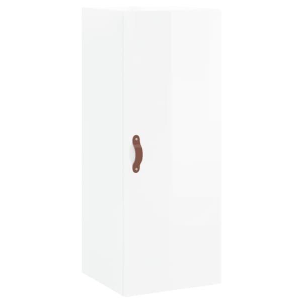 vidaXL skab 34,5x34x180 cm konstrueret træ hvid højglans