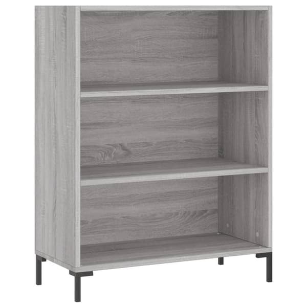 vidaXL højskab 69,5x34x180 cm konstrueret træ grå sonoma-eg
