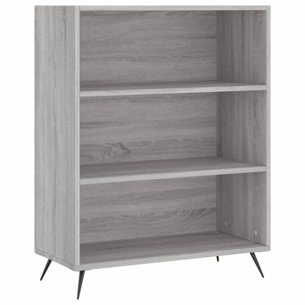 vidaXL reol 69,5x32,5x180 cm konstrueret træ grå sonoma-eg