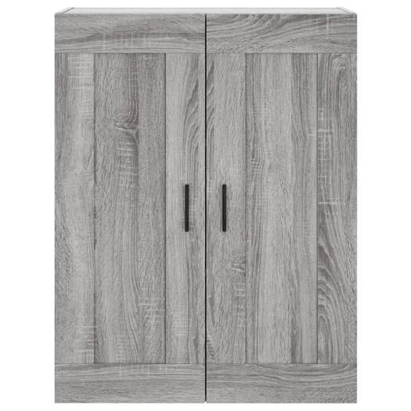 vidaXL højskab 69,5x34x180 cm konstrueret træ grå sonoma-eg