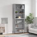 Miniatyrbilde 2 av 11: vidaXL Highboard grå sonoma 69,5x32,5x180 cm konstruert tre