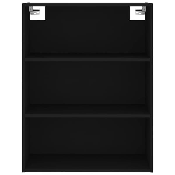 vidaXL højskab 69,5x34x180 cm konstrueret træ sort