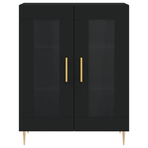 vidaXL Högskåp svart 69,5x34x180 cm konstruerat trä