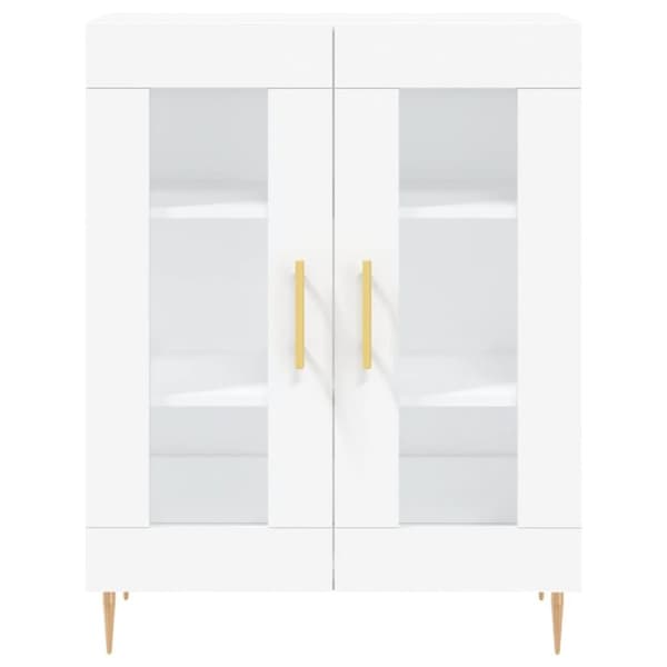 vidaXL Högskåp vit 69,5x34x180 cm konstruerat trä