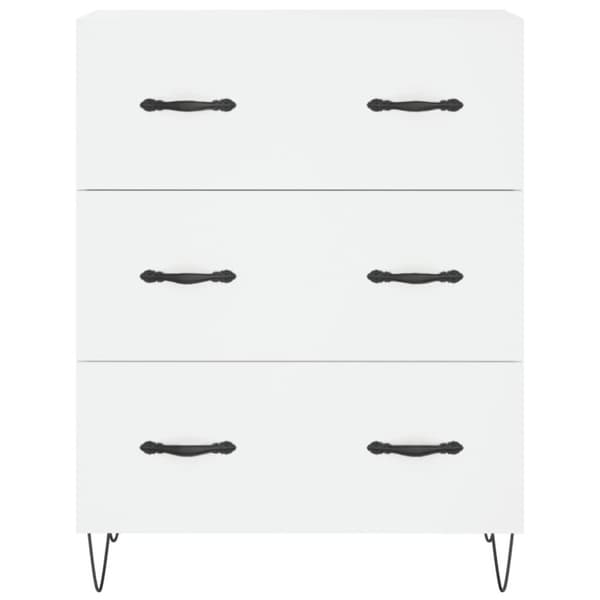 vidaXL Highboard hvit 69,5x34x180 cm konstruert tre