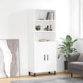 Miniatyrbilde 11 av 11: vidaXL Highboard hvit 69,5x34x180 cm konstruert tre