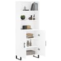 Miniatyrbilde 2 av 11: vidaXL Highboard hvit 69,5x34x180 cm konstruert tre