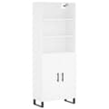 Miniatyrbilde 1 av 11: vidaXL Highboard hvit 69,5x34x180 cm konstruert tre