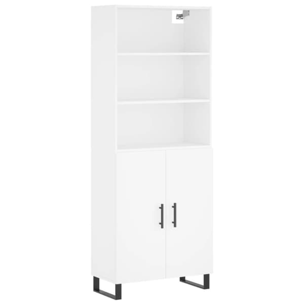 vidaXL Highboard hvit 69,5x34x180 cm konstruert tre