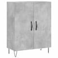 Miniatyrbilde 6 av 11: vidaXL Highboard betonggrå 69,5x34x180 cm konstruert tre