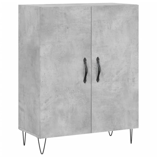 vidaXL Highboard betonggrå 69,5x34x180 cm konstruert tre