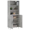 Miniatyrbilde 2 av 11: vidaXL Highboard betonggrå 69,5x34x180 cm konstruert tre