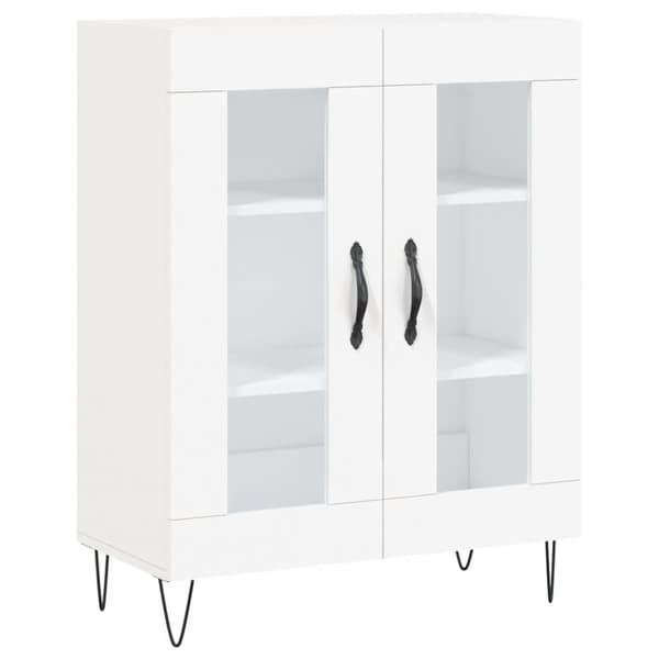 vidaXL Högskåp vit 69,5x34x180 cm konstruerat trä