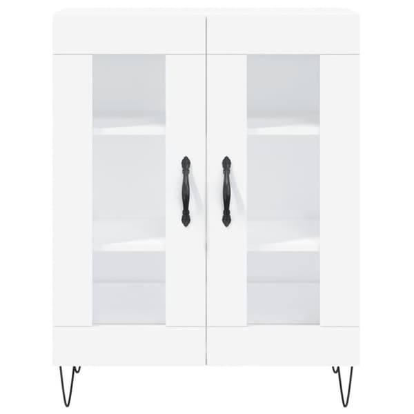 vidaXL Högskåp vit 69,5x34x180 cm konstruerat trä