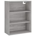 Miniatyrbilde 4 av 11: vidaXL Highboard grå sonoma 69,5x34x180 cm konstruert tre