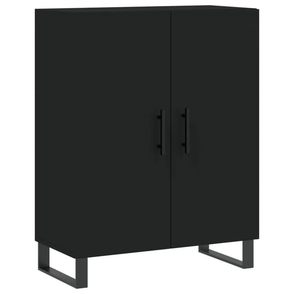 vidaXL Högskåp svart 69,5x34x180 cm konstruerat trä