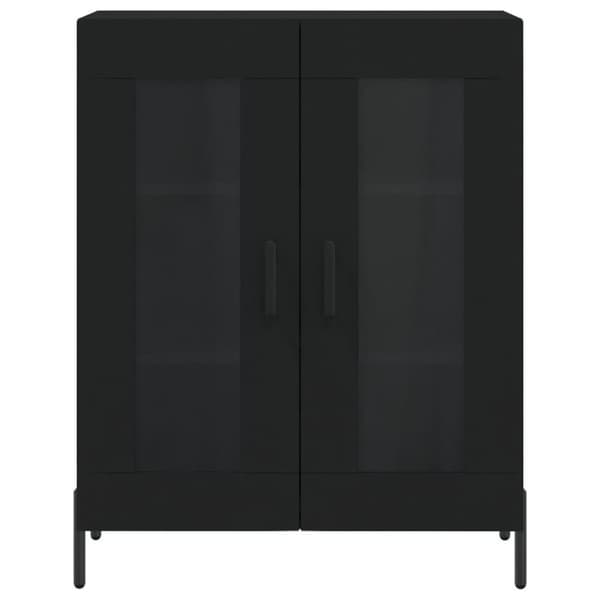vidaXL højskab 69,5x34x180 cm konstrueret træ sort