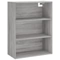 Miniatyrbilde 4 av 11: vidaXL Highboard grå sonoma 69,5x34x180 cm konstruert tre