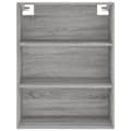 Miniatyrbilde 5 av 11: vidaXL Highboard grå sonoma 69,5x34x180 cm konstruert tre