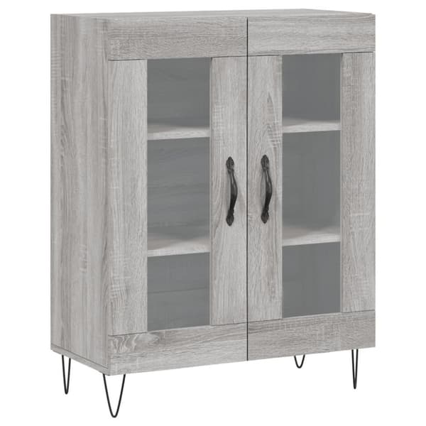 vidaXL Highboard grå sonoma 69,5x34x180 cm konstruert tre