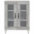 Miniatyrbilde 7 av 11: vidaXL Highboard grå sonoma 69,5x34x180 cm konstruert tre