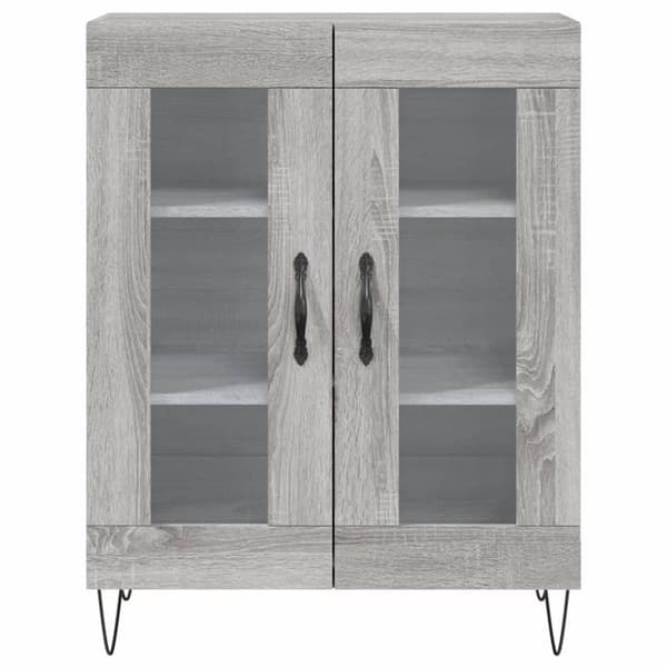 vidaXL Highboard grå sonoma 69,5x34x180 cm konstruert tre