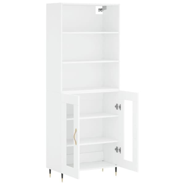 vidaXL højskab 69,5x34x180 cm konstrueret træ hvid