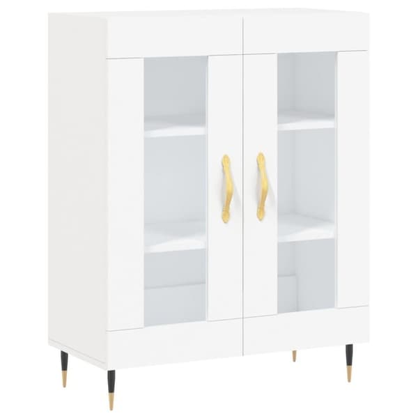 vidaXL højskab 69,5x34x180 cm konstrueret træ hvid