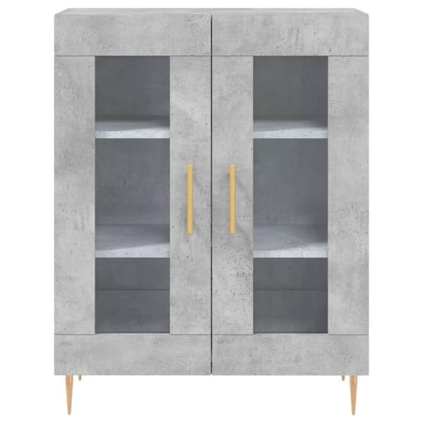 vidaXL højskab 69,5x34x180 cm konstrueret træ betongrå