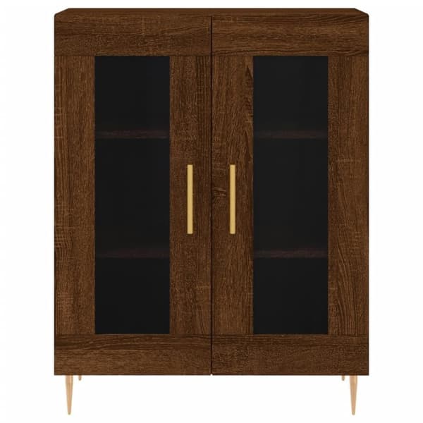 vidaXL højskab 69,5x34x180 cm konstrueret træ brun egetræsfarve