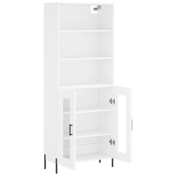 vidaXL Högskåp vit 69,5x34x180 cm konstruerat trä