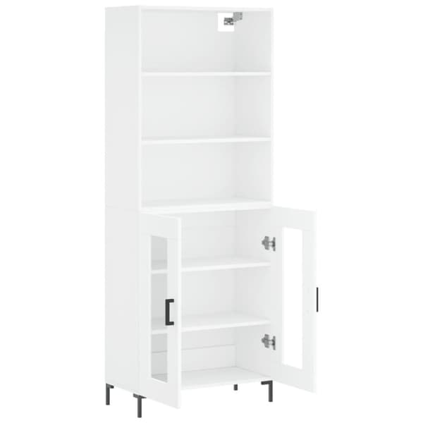 vidaXL Högskåp vit 69,5x34x180 cm konstruerat trä