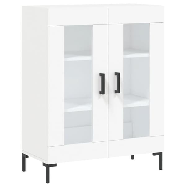 vidaXL Högskåp vit 69,5x34x180 cm konstruerat trä