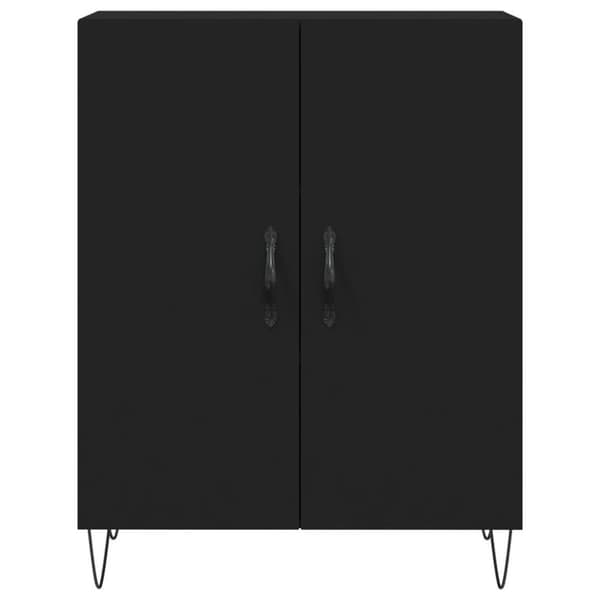 vidaXL højskab 69,5x34x180 cm konstrueret træ sort