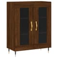 Miniatyrbilde 6 av 11: vidaXL Highboard brun eik 69,5x34x180 cm konstruert tre