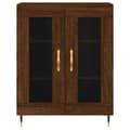 Miniatyrbilde 7 av 11: vidaXL Highboard brun eik 69,5x34x180 cm konstruert tre