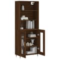 Miniatyrbilde 2 av 11: vidaXL Highboard brun eik 69,5x34x180 cm konstruert tre