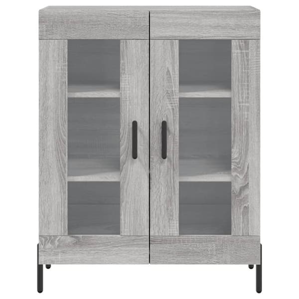 vidaXL højskab 69,5x34x180 cm konstrueret træ grå sonoma-eg