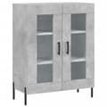 Miniatyrbilde 6 av 11: vidaXL Highboard betonggrå 69,5x34x180 cm konstruert tre