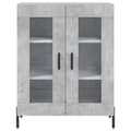Miniatyrbilde 7 av 11: vidaXL Highboard betonggrå 69,5x34x180 cm konstruert tre