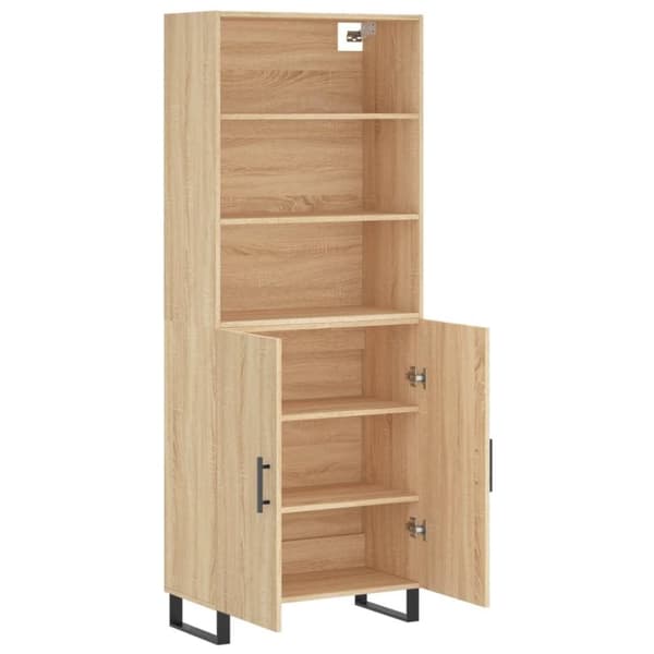 vidaXL Kaappi Sonoma tammi 69,5x34x180 cm tekninen puu
